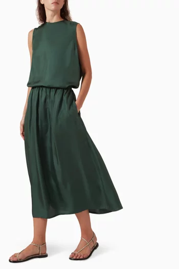 Roma Pull-on Skirt in Silk