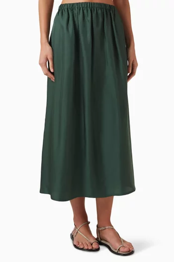Roma Pull-on Skirt in Silk