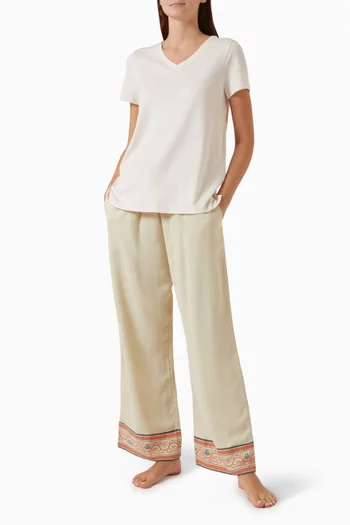 Short-sleeve T-shirt in Modal-blend