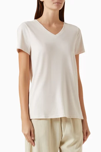 Short-sleeve T-shirt in Modal-blend