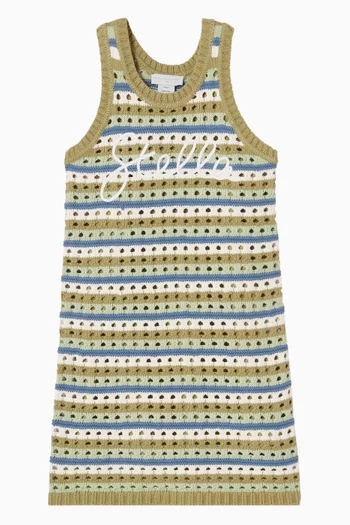 Sleeveless Logo Dress in Knit