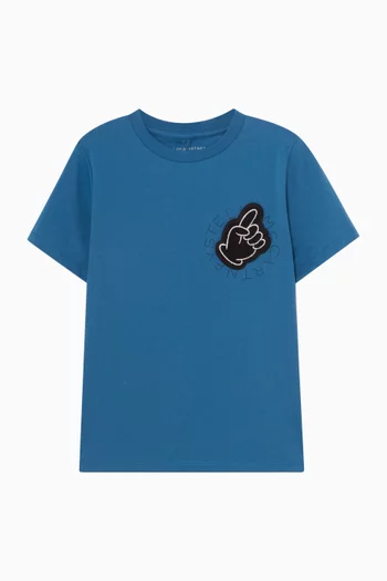 Finger Applique T-shirt in Cotton