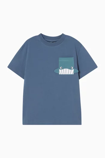 Whale Pocket T-Shirt in Cotton