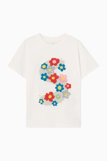Floral Printed T-Shirt in Cotton