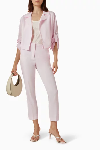 Crop Blazer in Viscose Blend