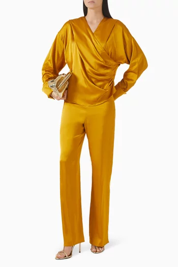 Straight-fit Jacquard Pants