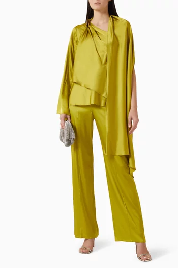 Straight-fit Jacquard Pants