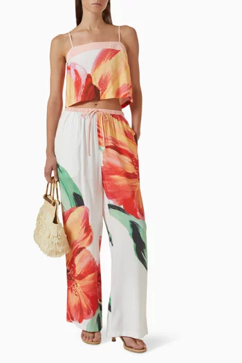 Zinnia Drawstring Pants in Viscose-blend