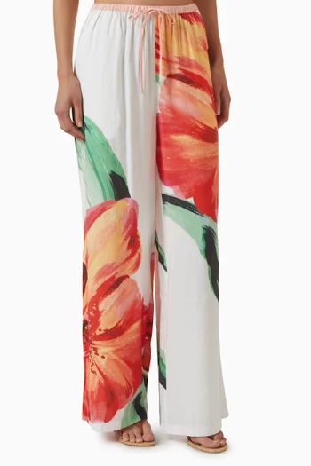 Zinnia Drawstring Pants in Viscose-blend
