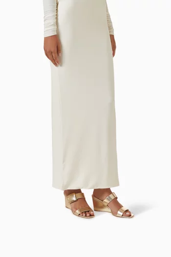 Belle Vivier Wedge Mules in Leather