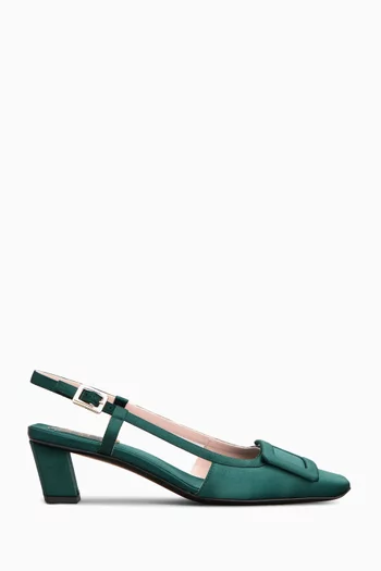 Belle Vivier Slingback 45 Pumps in Satin