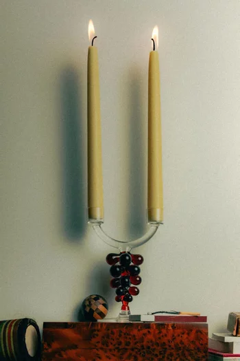 Bordeaux Double Candle Holder in Glass