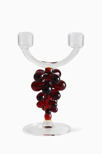 Bordeaux Double Candle Holder in Glass