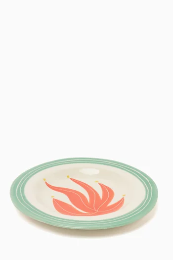 Coral Dessert Plate in Ceramic, 21cm
