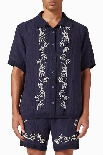 Batik Embroidered Jared Shirt  in Cotton-blend