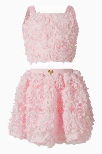 Paeton 3D Roses Strappy Top