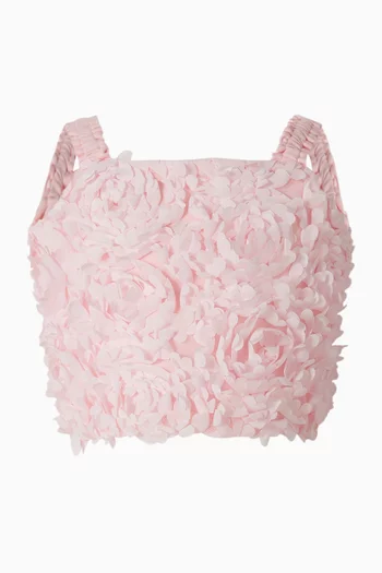 Paeton 3D Roses Strappy Top