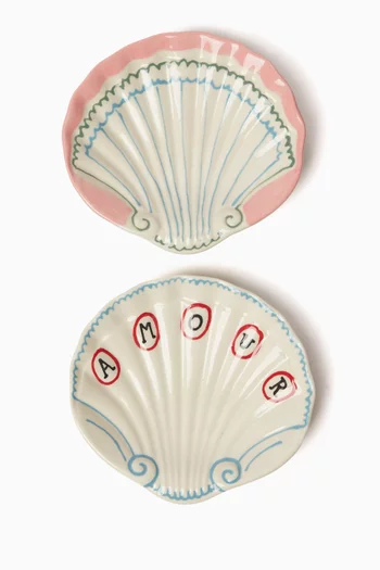 Amour Shell Dishes, Set of 2