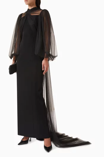 Illusion Gown in Crepe