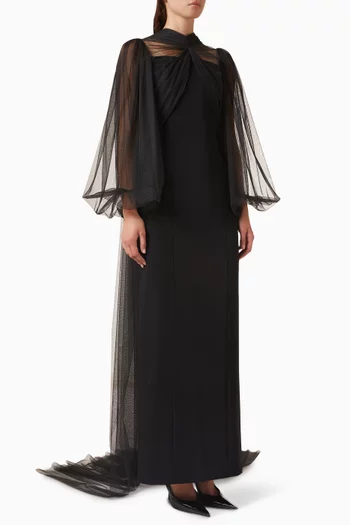 Illusion Gown in Crepe