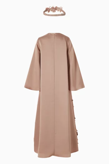 3D Floral-applique Kaftan