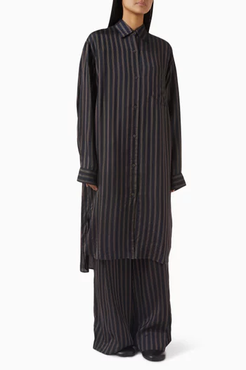 Dayley Stripe Oversized Shirt Dress