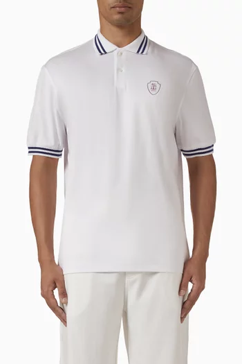 Logo Polo Shirt in Cotton