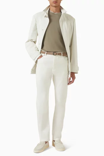 Garment-dyed Pants in Denim