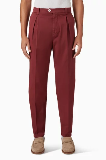 Garment Dyed Pants in American Pima Cotton Gabardine