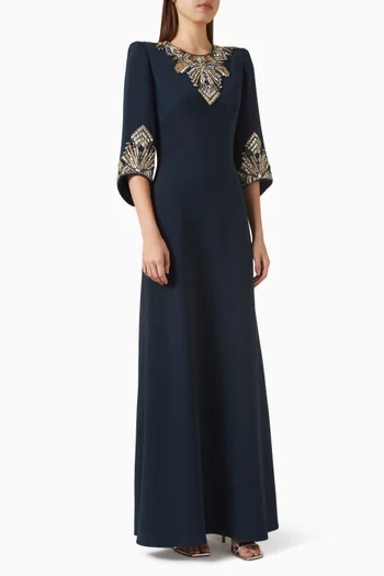 Ice Cascade Embellished Gown