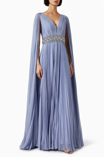 Fesco Pleated Cape Gown