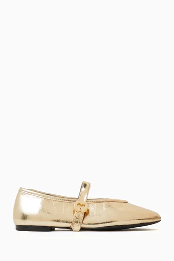 Flaria Flats in Cow Leather
