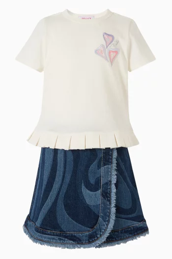 Hearts T-shirt in Cotton Jersey