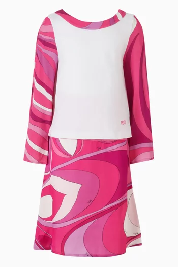 Abstract-print Skirt
