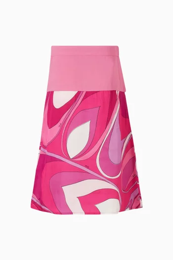 Abstract-print Skirt