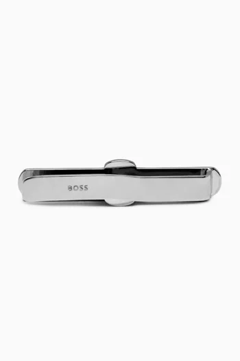 Double B Monogram Tie Clip in Brass