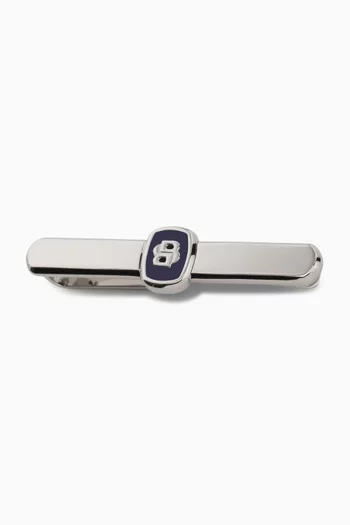 Double B Monogram Tie Clip in Brass