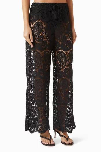 Geraldine Paisley Pants in Crochet