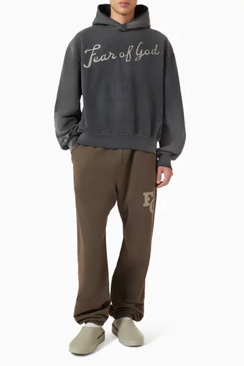 Graphic-print Hoodie in Cotton Fleece
