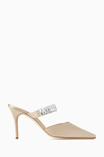 Zumbon 90 Mules in Satin