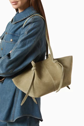 Small Mochi Tote Bag in Suede