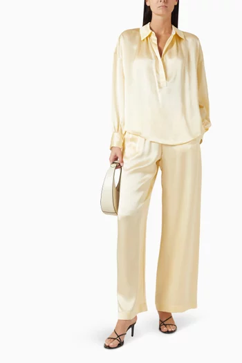 Chantal Pop-over Top in Silk Charmeuse
