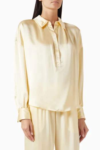 Chantal Pop-over Top in Silk Charmeuse
