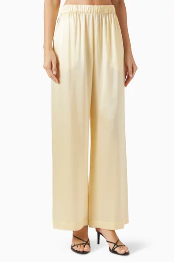 Brynn Wide-leg Pants in Silk