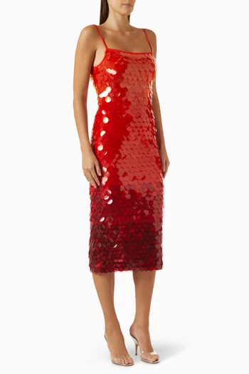 Paloma Sequin-embellished Midi Dress