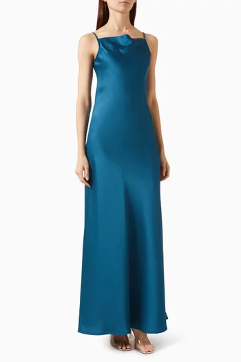 Cami Cowl Dress in Satin
