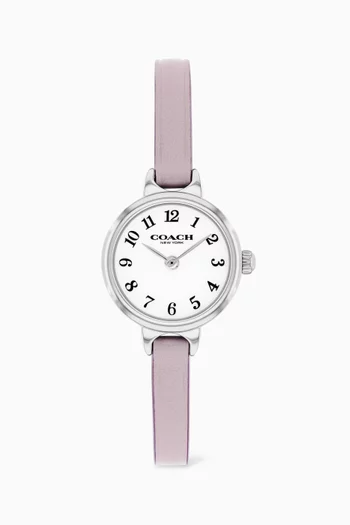 Iris Quartz Leather Watch, 22mm