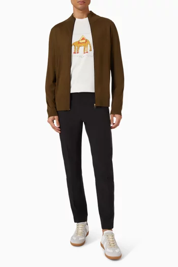 Full-zip Cardigan in Merino Wool