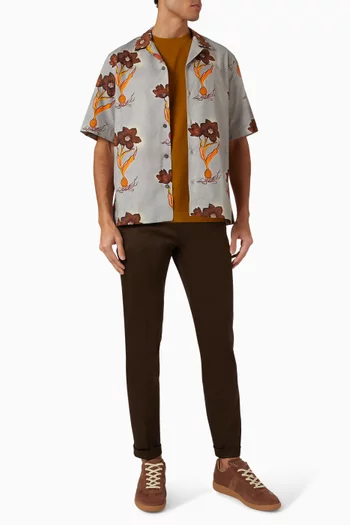 Floral-print Shirt in Cotton