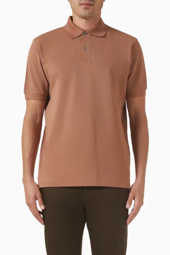 Artist Stripe Placket Polo Shirt in Cotton